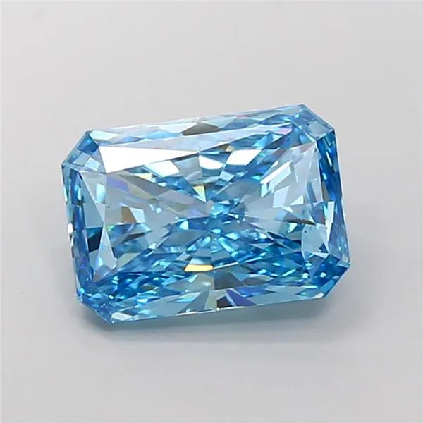 5.07ct Radiant Lab Grown Diamond (Colour Fancy Vivid Blue, Clarity VS1, IGI Certified)