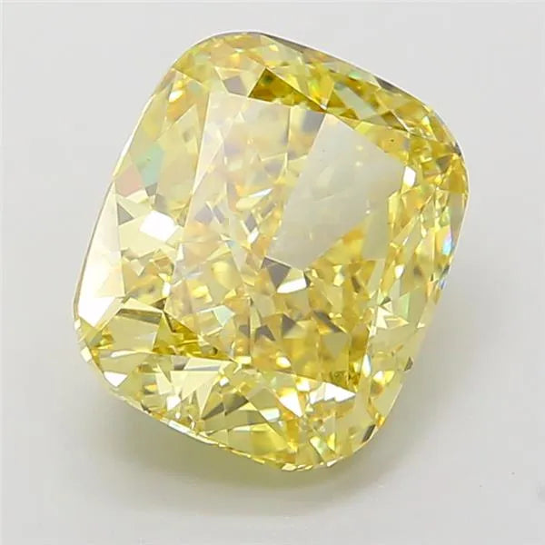 5.08ct Cushion modified Lab Grown Diamond (Colour Fancy Intense Yellow, Clarity VS1, IGI Certified)