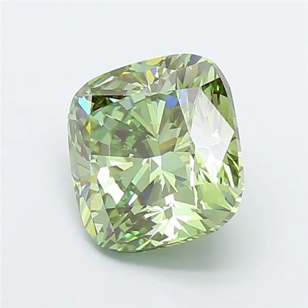5.08ct Cushion modified Lab Grown Diamond (Colour Fancy Vivid Green, Clarity VS1, IGI Certified)