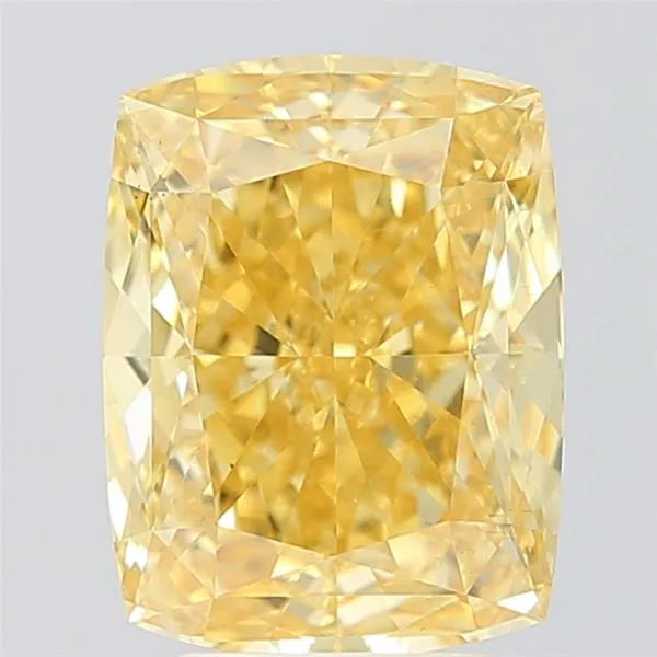 5.08ct Cushion modified Lab Grown Diamond (Colour Fancy Vivid Yellow, Clarity VS1, IGI Certified)