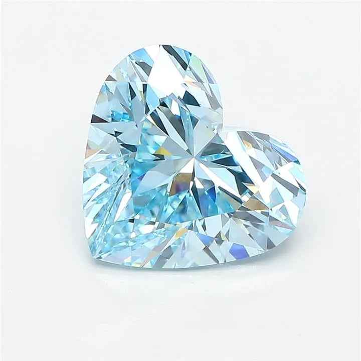 5.08ct Heart Lab Grown Diamond (Colour Fancy Vivid Blue, Clarity VVS2, IGI Certified)