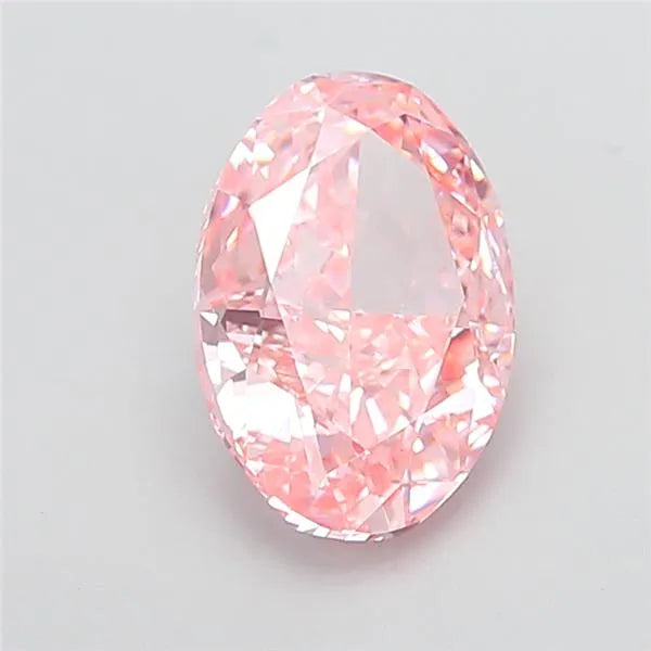 5.08ct Oval Lab Grown Diamond (Colour Fancy Vivid Pink, Clarity VVS2, IGI Certified)