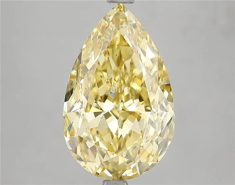 5.08ct Pear Lab Grown Diamond (Colour Fancy Intense Yellow, Clarity VS2, IGI Certified)