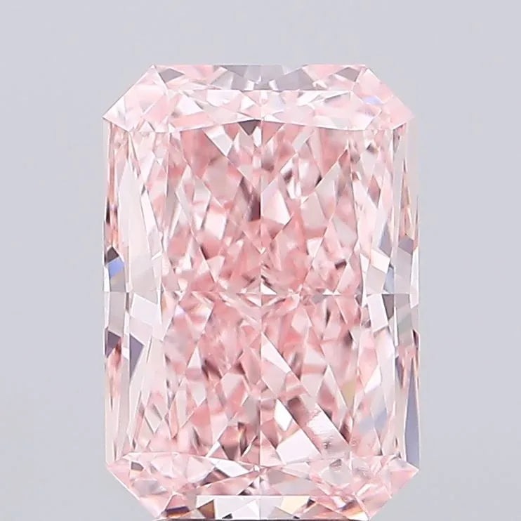 5.08ct Radiant Lab Grown Diamond (Colour Fancy Vivid Pink, Clarity VVS2, IGI Certified)