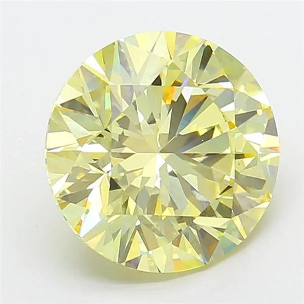 5.08ct Round Lab Grown Diamond (Colour Fancy Light Yellow, Clarity VVS2, Cut ID, IGI Certified)