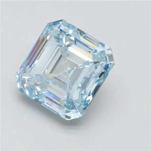 5.09ct Asscher Lab Grown Diamond (Colour Fancy Intense Blue, Clarity VS1, IGI Certified)