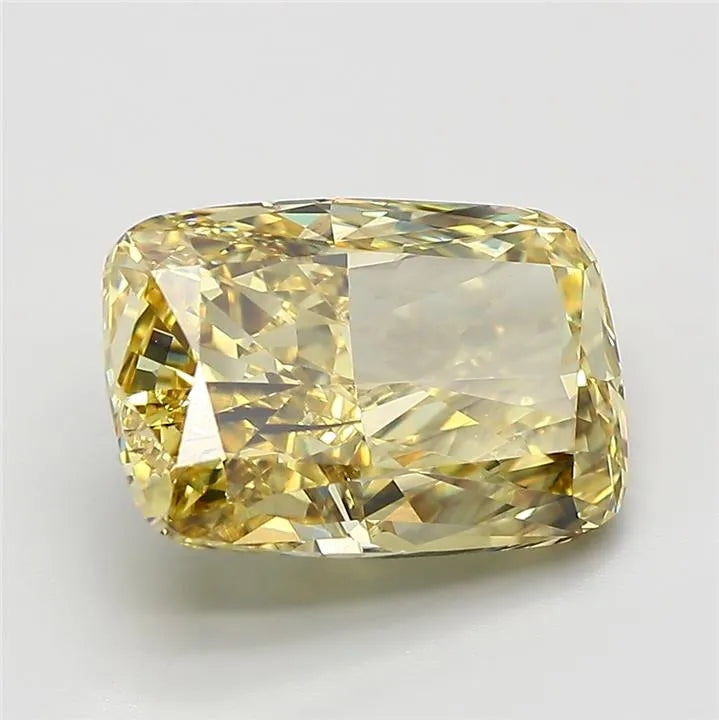5.09ct Cushion modified Lab Grown Diamond (Colour Fancy Intense Yellow, Clarity SI1, IGI Certified)