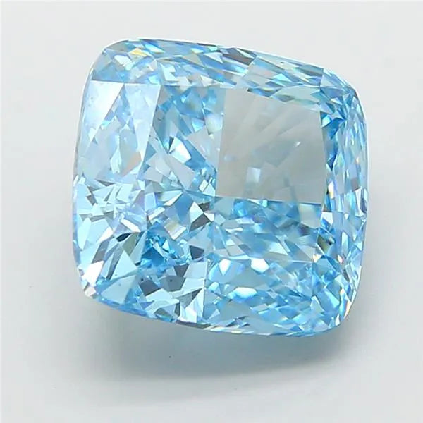 5.09ct Cushion modified Lab Grown Diamond (Colour Fancy Vivid Blue, Clarity VS1, IGI Certified)
