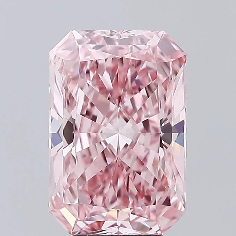 5.09ct Radiant Lab Grown Diamond (Colour Fancy Vivid Pink, Clarity VS1, IGI Certified)