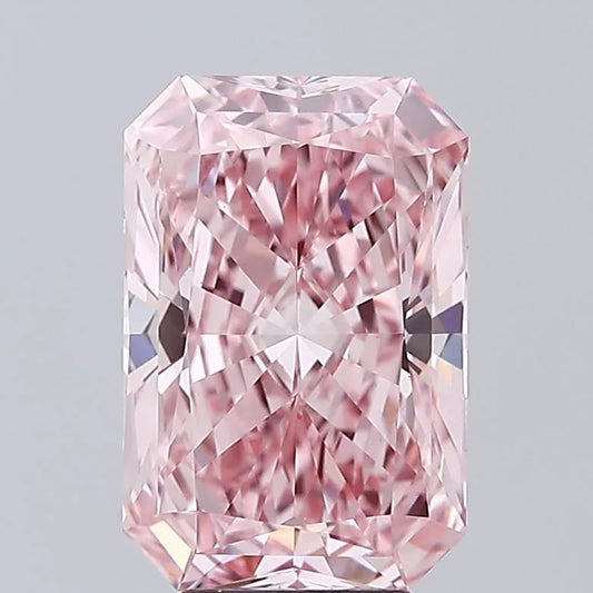 5.09ct Radiant Lab Grown Diamond (Colour Fancy Vivid Pink, Clarity VS1, IGI Certified)