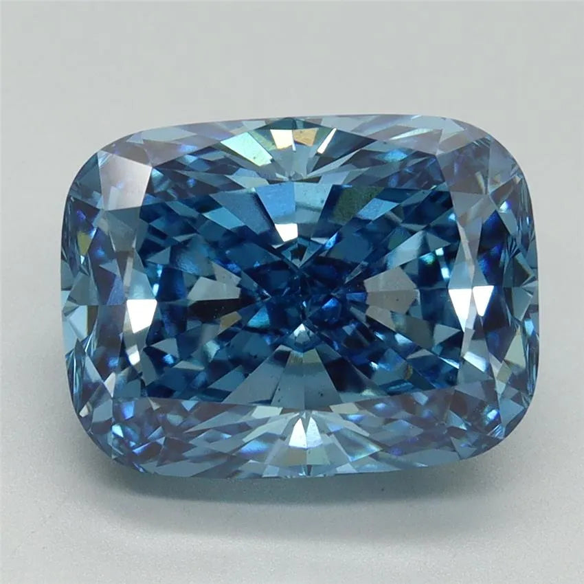 5.10ct Cushion brilliant Lab Grown Diamond (Colour Fancy Vivid Blue, Clarity VS2, IGI Certified)