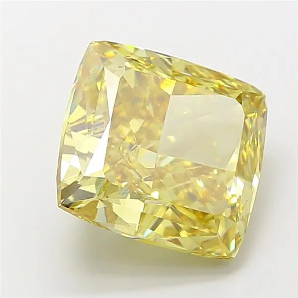 5.10ct Cushion modified Lab Grown Diamond (Colour Fancy Intense Yellow, Clarity VS1, IGI Certified)