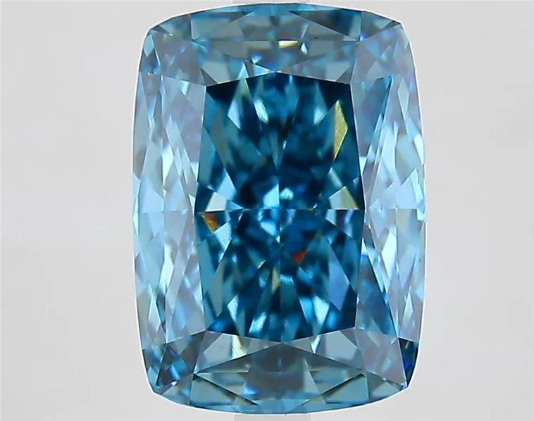 5.10ct Cushion modified Lab Grown Diamond (Colour Fancy Vivid Blue, Clarity VS1, IGI Certified)