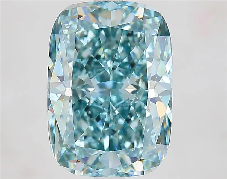 5.10ct Cushion modified Lab Grown Diamond (Colour Fancy Vivid Green, Clarity VVS2, IGI Certified)