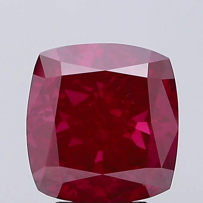 5.10ct Cushion modified Lab Grown Diamond (Colour Fancy Vivid Red, Clarity VS1, IGI Certified)