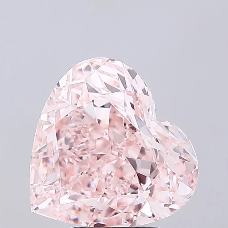 5.10ct Heart Lab Grown Diamond (Colour Fancy Brownish Pink, Clarity VS1, IGI Certified)
