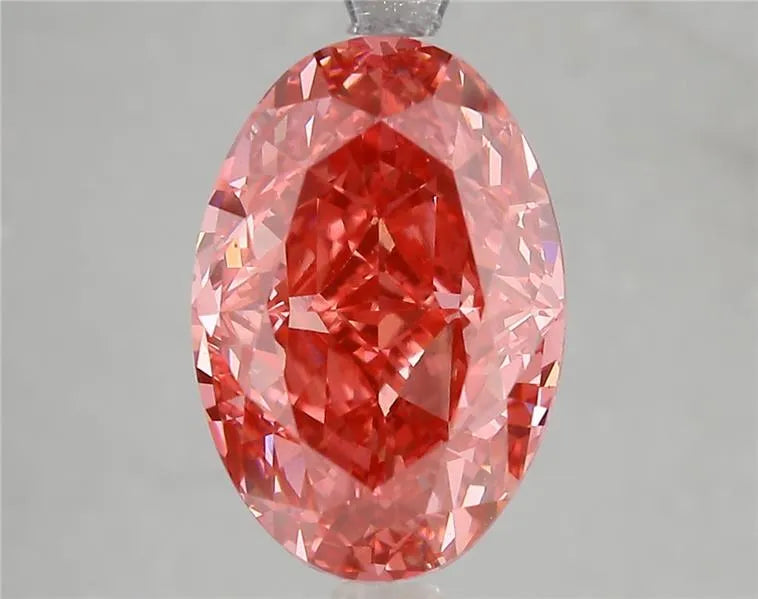 5.10ct Oval Lab Grown Diamond (Colour Fancy Vivid Pink, Clarity VS1, IGI Certified)