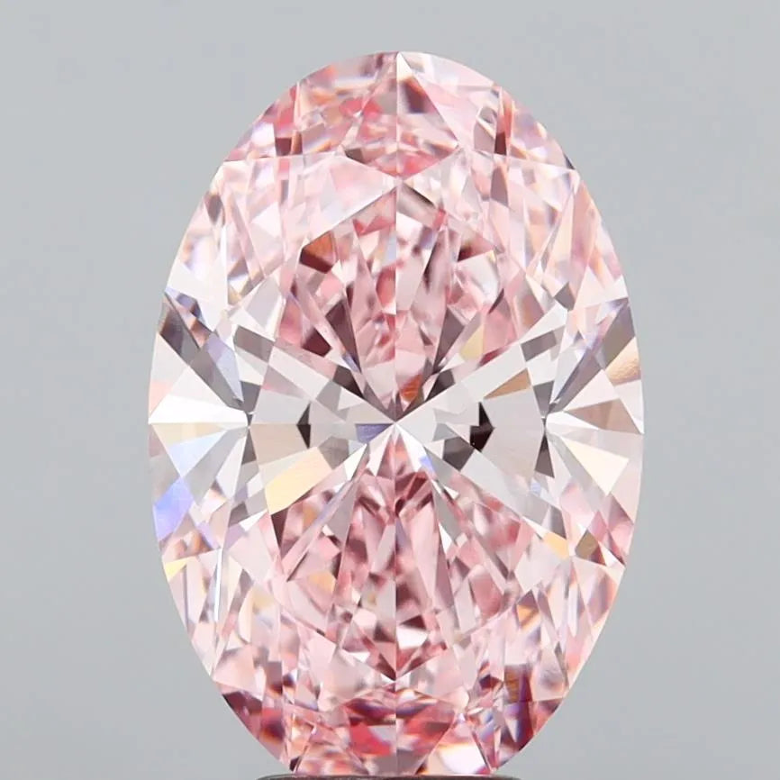 5.10ct Oval Lab Grown Diamond (Colour Fancy Vivid Pink, Clarity VVS2, IGI Certified)
