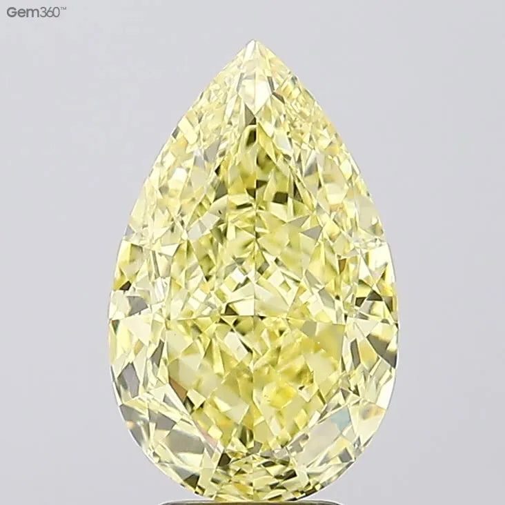 5.10ct Pear Lab Grown Diamond (Colour Fancy Intense Yellow, Clarity VS1, IGI Certified)