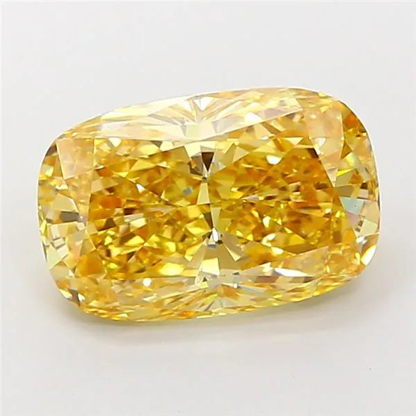 5.11ct Cushion brilliant Lab Grown Diamond (Colour Fancy Intense Yellow, Clarity VS1, IGI Certified)