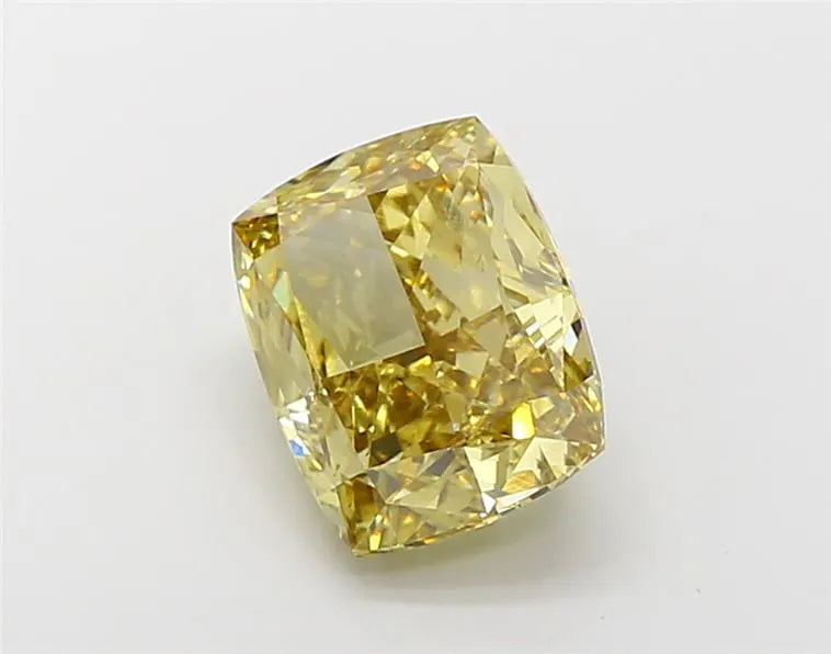 5.11ct Cushion modified Lab Grown Diamond (Colour Fancy Intense Yellow, Clarity VS1, IGI Certified)