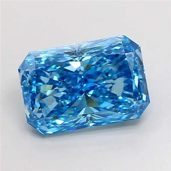5.11ct Radiant Lab Grown Diamond (Colour Fancy Vivid Blue, Clarity SI1, IGI Certified)