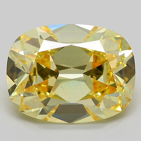 5.12ct Cushion modified Lab Grown Diamond (Colour Fancy Intense Yellow, Clarity VS2, IGI Certified)