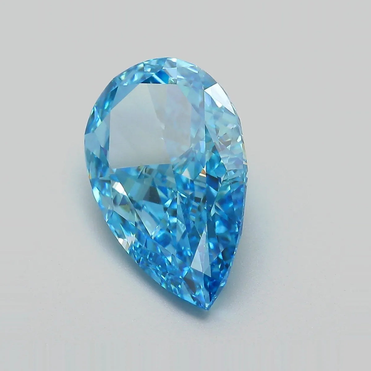 5.13ct Pear Lab Grown Diamond (Colour Fancy Vivid Blue, Clarity VVS2, IGI Certified)
