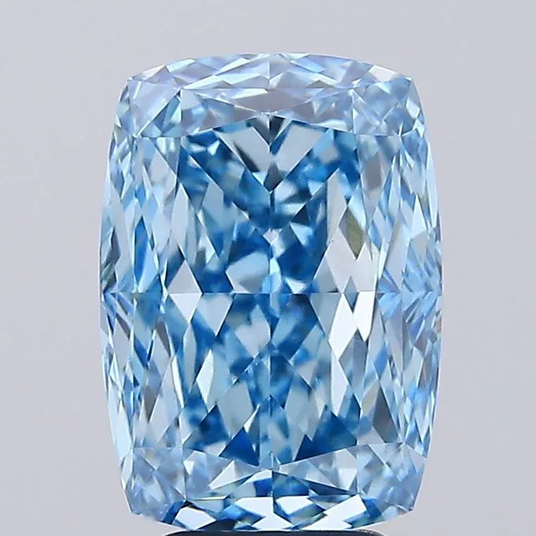 5.14ct Cushion modified Lab Grown Diamond (Colour Fancy Vivid Blue, Clarity VS1, IGI Certified)