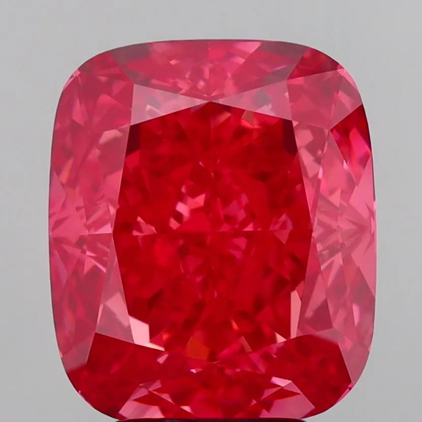5.14ct Cushion modified Lab Grown Diamond (Colour Fancy Vivid Pink, Clarity VVS2, IGI Certified)