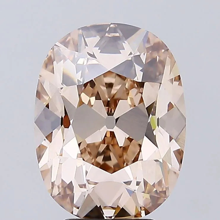 5.16ct Cushion brilliant Lab Grown Diamond (Colour Fancy Light Brown, Clarity VVS2, IGI Certified)