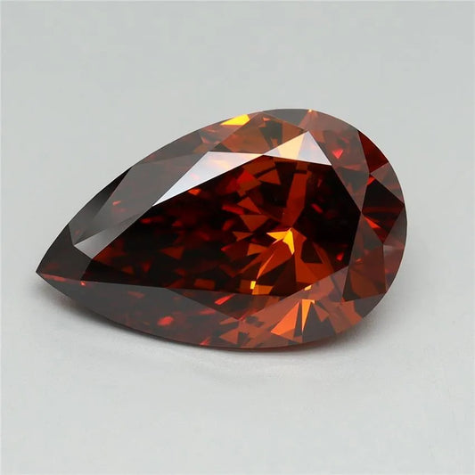 5.17ct Pear Lab Grown Diamond (Colour Fancy Deep Orange, Clarity VVS2, IGI Certified)