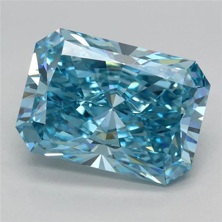 5.18ct Radiant Lab Grown Diamond (Colour Fancy Vivid Blue, Clarity VVS2, IGI Certified)