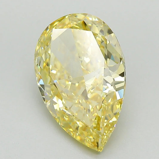 5.19ct Pear Lab Grown Diamond (Colour Fancy Vivid Yellow, Clarity VVS2, IGI Certified)