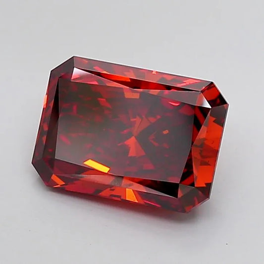 5.21ct Radiant Lab Grown Diamond (Colour Fancy Deep Orange, Clarity VS2, IGI Certified)