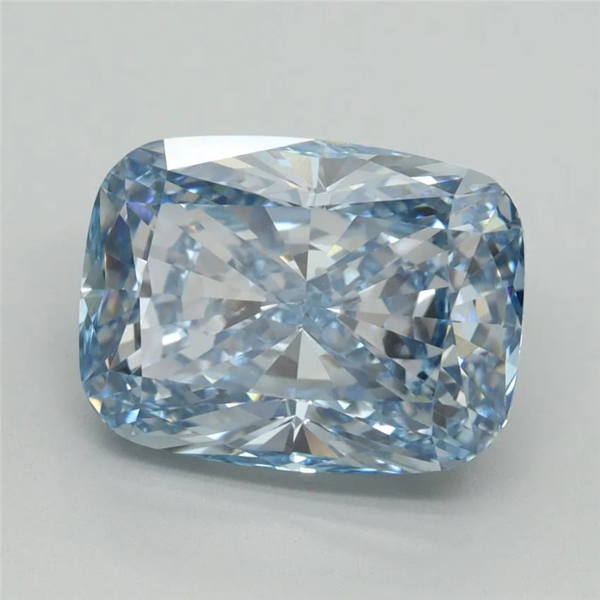 5.22ct Cushion brilliant Lab Grown Diamond (Colour Fancy Vivid Blue, Clarity VS1, IGI Certified)