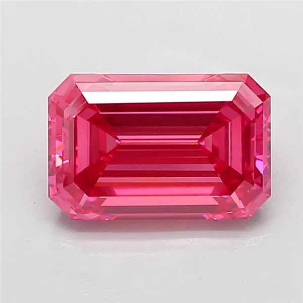 5.22ct Emerald Lab Grown Diamond (Colour Fancy Vivid Pink, Clarity VVS2, IGI Certified)