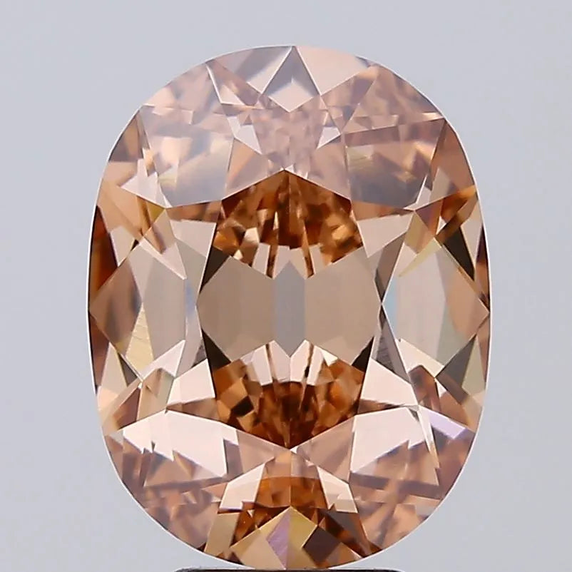 5.24ct Oval Lab Grown Diamond (Colour Fancy Brown, Clarity VVS2, IGI Certified)