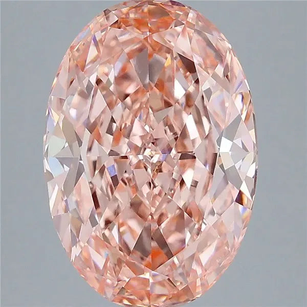 5.25ct Oval Lab Grown Diamond (Colour Fancy Vivid Pink, Clarity VVS2, IGI Certified)