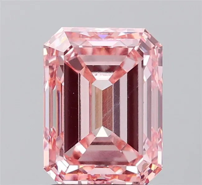 5.26ct Emerald Lab Grown Diamond (Colour Fancy Intense Pink, Clarity VS1, IGI Certified)
