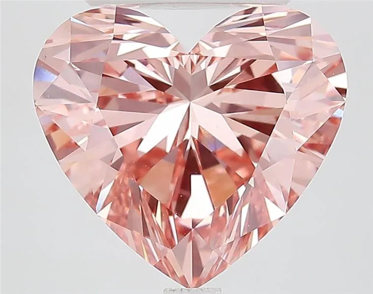 5.31ct Heart Lab Grown Diamond (Colour Fancy Vivid Pink, Clarity VVS2, IGI Certified)