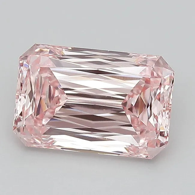 5.31ct Radiant Lab Grown Diamond (Colour Fancy Vivid Pink, Clarity VVS2, IGI Certified)