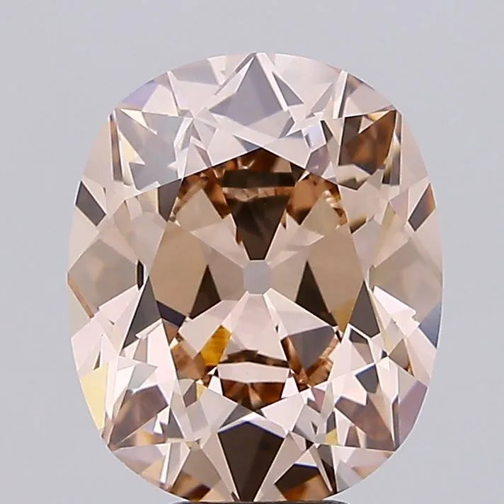 5.32ct Cushion brilliant Lab Grown Diamond (Colour Fancy Light Brown, Clarity VVS2, IGI Certified)