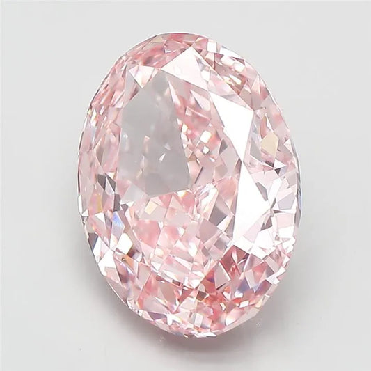 5.32ct Oval Lab Grown Diamond (Colour Fancy Vivid Pink, Clarity VS1, IGI Certified)