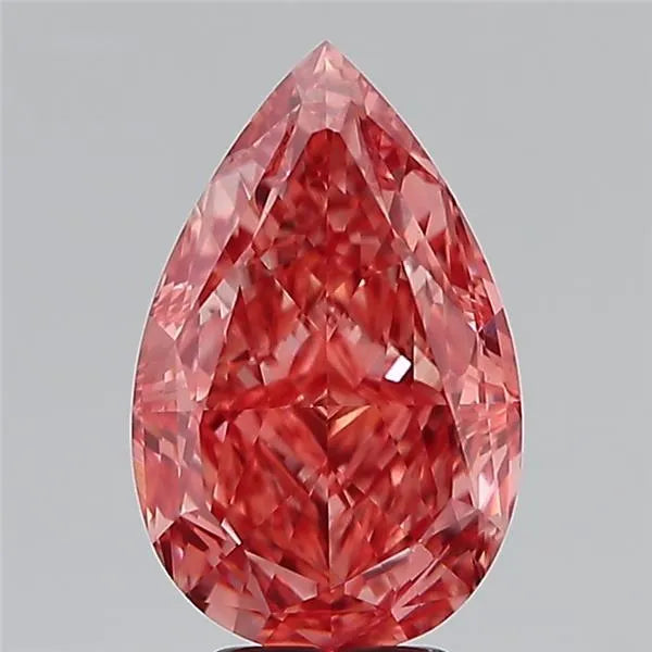 5.33ct Pear Lab Grown Diamond (Colour Fancy Vivid Pink, Clarity VVS2, IGI Certified)