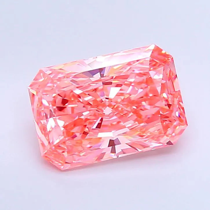 5.34ct Radiant Lab Grown Diamond (Colour Fancy Vivid Pink, Clarity VVS2, IGI Certified)