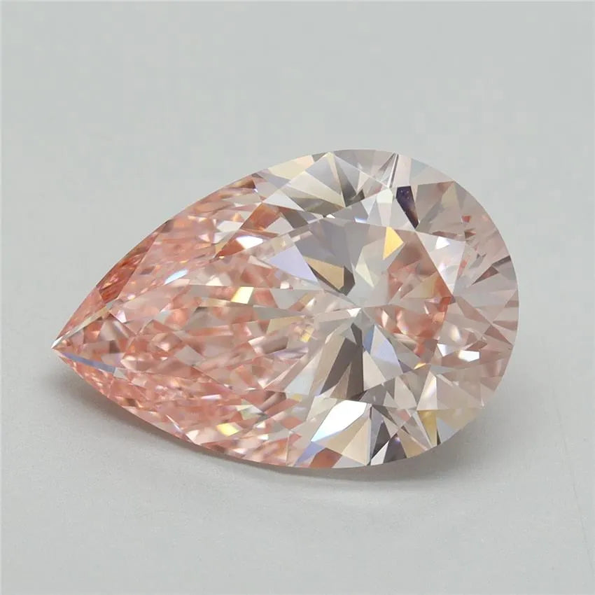 5.39ct Pear Lab Grown Diamond (Colour Fancy Intense Pink, Clarity VVS2, IGI Certified)