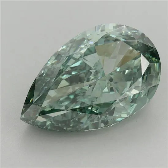 5.39ct Pear Lab Grown Diamond (Colour Fancy Vivid Green, Clarity VS1, IGI Certified)