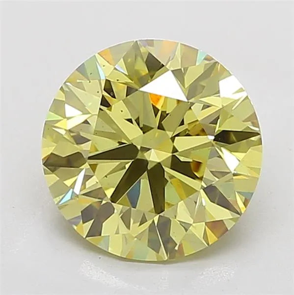 5.42ct Round Lab Grown Diamond (Colour Fancy Intense Yellow, Clarity VS2, Cut ID, IGI Certified)