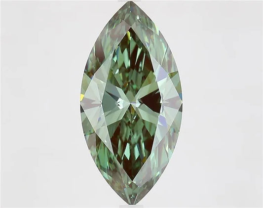 5.45ct Marquise Lab Grown Diamond (Colour Fancy Vivid Green, Clarity VS1, IGI Certified)